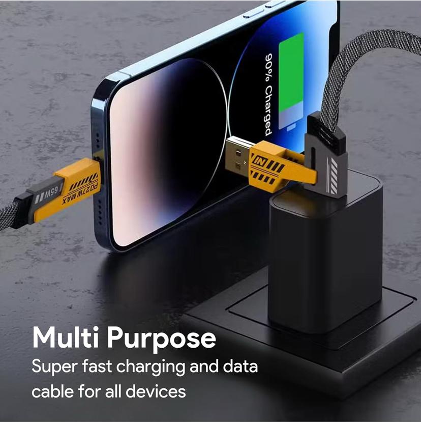 4 in 1 Fast Charging Cable Lightning Port Compatible